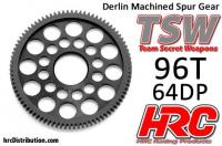 Spur Gear - 64DP - Low Friction Machined Delrin - Ultra Light -   96T