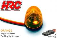 Light Kit - 1/10 TC/Drift - LED - JR Plug - Single Roof Flashing Light V4 (13x17mm) - Orange