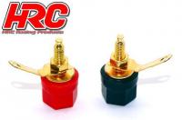 Connector - 4.0mm - Box Output Style - Female (2 pcs) - Gold