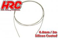 Câble en acier - 0.8mm - Enduit de silicone - soft - 3m
