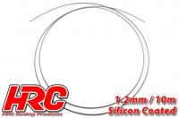 Câble en acier - 1.2mm - Enduit de silicone - soft - 10m
