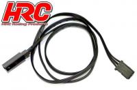 Servo Extension Cable - Male/Female - (FUT) type -  60cm Long - Black/Black/Black - 22AWG