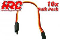 Servo Extension Cable - with Clip - Male/Female - JR  -  20cm Long - BULK 10 pcs-22AWG