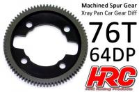 Spur Gear - 64DP - Low Friction Machined Delrin - Ultra Light -  Xray Pan Car - 76T