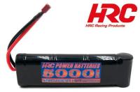 Akku - 7 Zellen - HRC Power Batteries 5000 - NiMH - 8.4V 5000mAh - Flat Stick - Ultra T (Dean's Kompatible) Stecker