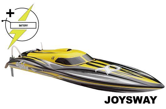 Joysway - JOY8901Y-PLUS - Bateau de course - électrique - RTR - Alpha - BRUSHLESS -  HRC COMBO 2x 11.1V 4500mAh 40C LiPo - couleur jaune