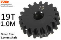 Pinion Gear - 1.0M / 5mm Shaft - Steel - 19T