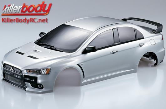 Body - 1/10 Touring / Drift - 190mm - Finished - Box - Mitsubishi Lancer Evolution X - Silver