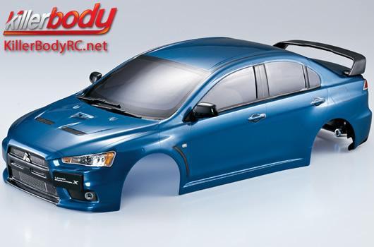 KillerBody - KBD48006 - Body - 1/10 Touring / Drift - 190mm - Finished - Box - Mitsubishi Lancer Evolution X - Metallic Blue