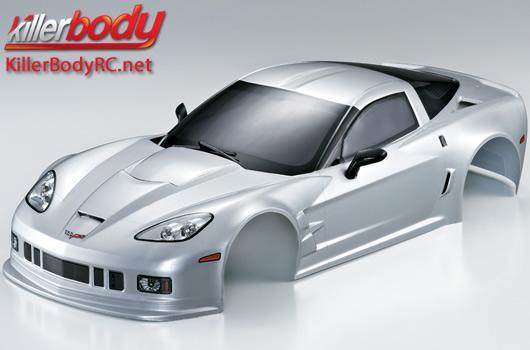 Body - 1/10 Touring / Drift - 190mm - Scale - Finished - Box - Corvette GT2 - Silver