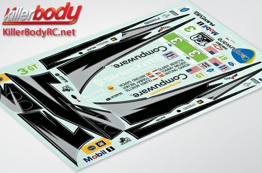 KillerBody - KBD48019 - Stickers - 1/10 Touring - Scale - Corvette GT2