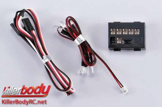 KillerBody - KBD48069 - Set d'éclairage - 1/10 Scale - LED - Système d'éclairage avec Control Box - 6 LEDs (Phare supplémentaire)
