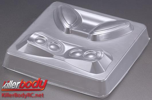 KillerBody - KBD48112 - Body Parts - 1/10 Touring / Drift - Scale - Transparent Light Glass for Corvette GT2