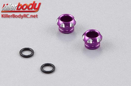 KillerBody - KBD48120PR - Karrosserieteile - Multi Scale Accessory - CNC Aluminium - LED Lichthalter - für 5mm LED - Purple (2 Stk.)