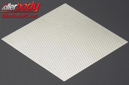 KillerBody - KBD48272 - Body Parts - 1/10 Accessory - Scale - Stainless Steel - Modified Air Intake Mesh - 100x100mm - Diamond - Silver