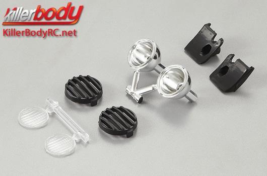 KillerBody - KBD48453 - Body Parts - 1/10 Crawler - Scale - Plastic Headlight Set for Warrior