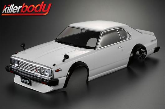 KillerBody - KBD48676 - Body - 1/10 Touring / Drift - 195mm  - Finished - Nissan Skyline 2000 Turbo GT-ES (C211) - White