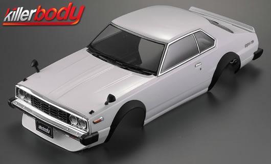 KillerBody - KBD48701 - Body - 1/10 Touring / Drift - 195mm  - Finished - Box - 1977 Skyline Hardtop 2000 GT-ES - White