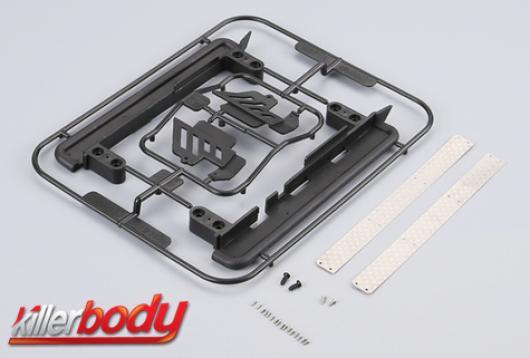 KillerBody - KBD48714 - Body Parts - 1/10 Accessory - Scale - R & L Pedal w/Antiskid Plate Stainless Steel & PP for 1/10 Toyota Land Cruiser 70 on Traxxas TRX-4 chassis