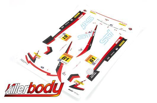 KillerBody - KBD48739 - Body Parts - 1/10 Touring / Drift - Scale - Subaru BRZ R&D Sport Decal Sheet