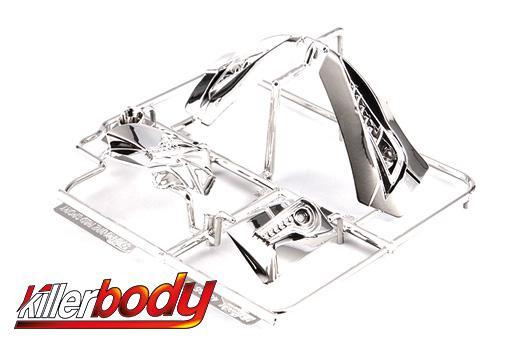 KillerBody - KBD48741 - Body Parts - 1/10 Touring / Drift - Scale - Attachment Parts Chrome Subaru BRZ R&D Sport
