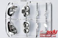 Body Parts - 1/10 Touring / Drift - Scale - Electroplated Light Bucket Set for Corvette GT2
