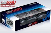Body - 1/10 Short Course - Finished - Box - Monster - Carbon Fiber Graphics - fits Traxxas / HPI / Associated Short Course Trucks