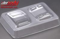 Body Parts - 1/10 Touring / Drift - Scale - Transparent Light Glass for Camaro 2011