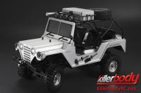 Karosserie - 1/10 Crawler - Scale - Fertig lackiert - Box - Warrior - Silber - fits Axial SCX10 Chassis
