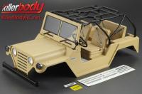 Body - 1/10 Crawler - Finished - Box - Warrior - Mat Desert Military Color - fits Axial SCX10 Chassis