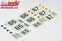 Stickers - 1/10 Touring - Scale - Lancia Beta Montecarlo (1981LM & 1979 Giro d'Italia) - Drivers' Name & Racing Number