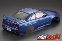 Carrozzeria - 1/10 Touring / Drift - 195 mm - Verniciato - Nissan Skyline R34 Metallic Blue RTU