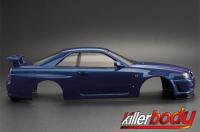 Carrosserie - 1/10 Touring / Drift - 195mm - Peint - Nissan Skyline R34 Metallic Blue RTU