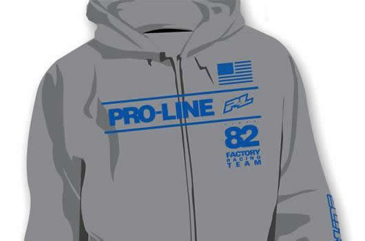 Pro-Line - PRO982601 - Jacke mit Kapuze - Proline Factory Team Grau - Small