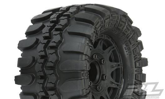 Pro-Line - PRO1011010 - Tires - 1/10 Truck - 2.8" - mounted - Raid Black 12mm 6x30 Wheels - Removable Hex - Interco TSL SX Super Swamper 2.8" (2 pcs) - for Traxxas Stampede / Rustler 2wd & 4wd