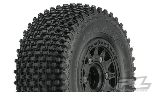 Pro-Line - PRO116910 - Tires - 1/10 Short Course - 2.2"/3.0" - mounted - Raid Black 6x30 Wheels - Gladiator SC M2 (Medium) (2 pcs) - Slash 2wd & Slash 4x4 Front or Rear