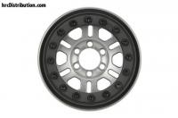 Wheels - 1/10 Crawler - 1.9" - Pro-Forge FaultLine - Bead-Loc - Clear Anodized Aluminum/Black (2 pcs)