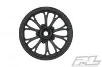 Jantes - 1/10 Short Course - Avant - 2.2" - Pomona Drag Spec - Noir - pour Traxxas Slash 2WD using 2.2 Buggy Tires (2 pcs)