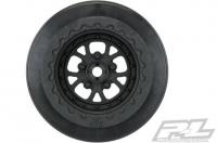 Wheels - 1/10 Short Course - Front - 2.2"/3.0" - Pomona Drag Spec - Black - for Traxxas Slash 2WD Rear and Slash 4x4 (2 pcs)