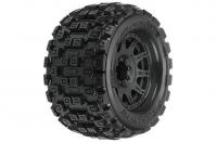 Tires - Monster Truck - mounted - Raid Black wheels - 17mm 8x32 Removable Hex - Badlands MX38 3.8" (2 pcs)