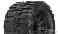 Tires - Monster Truck - mounted - Raid Black wheels - 17mm 8x32 Removable Hex - Trencher HP 3.8" (2 pcs)