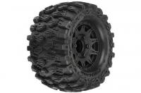 Tires - 1/10 Truck - 2.8" - mounted - Raid Black 6x30 Wheels - Removable Hex - Hyrax 2.8" (2 pcs) - for Traxxas Stampede 2wd & 4wd