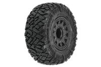 Tires - 1/10 Short Course - 2.2"/3.0" - mounted - Raid Black 6x30 Wheels - Icons SC (2 pcs) - Traxxas Slash 2WD / Slash 4x4