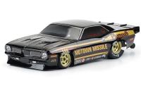 Karosserie - 1/10 Short Course - Schwarz - 1972 Plymouth Barracuda Motown Missile Edition - for Losi 22S, Slash 2wd Drag Car & AE DR10