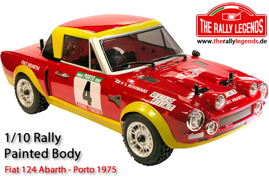 Rally Legends - EZRL2408 - Body - 1/10 Rally - Scale - Painted - Fiat 124 Abarth