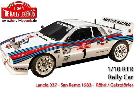 Car - 1/10 Electric - 4WD Rally - ARTR  - Lancia 037 MKII - CLEAR Body