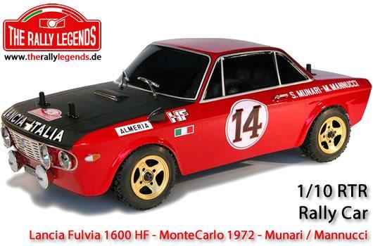 Rally Legends - EZRL076 - Car - 1/10 Electric - 4WD Rally - ARTR - Lancia Fulvia 1600 HF MonteCarlo 1972 - PAINTED Body