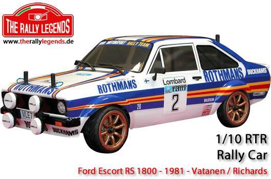 Rally Legends - EZRL083 - Auto - 1/10 Elettrico - 4WD Rally - ARTR  - Ford Escort RS 1800 1981 - Carrozzeria VERNICIATA