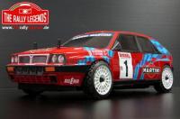 Auto - 1/10 Elettrico - 4WD Rally - ARTR  - Lancia Delta Integrale Rosso - Carrozzeria VERNICIATA