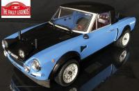Auto - 1/10 Electrique - 4WD Rally - RTR - 124 Abarth Rally LightBlue-Black RTR